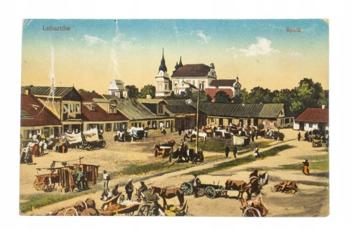 LUBARTÓW - RYNEK, TARG, KOŚCIÓŁ 1918