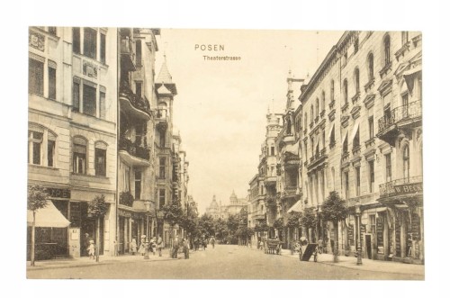 POZNAŃ - ULICA 3 MAJA, THEATERSTRASSE 1906