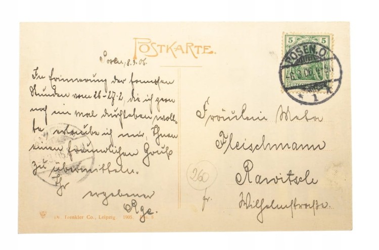 POZNAŃ - ULICA 3 MAJA, THEATERSTRASSE 1906