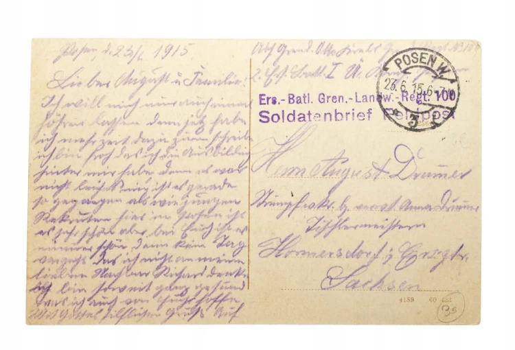 POZNAŃ - POMNIK FRIEDRICHA SCHILLERA 1915