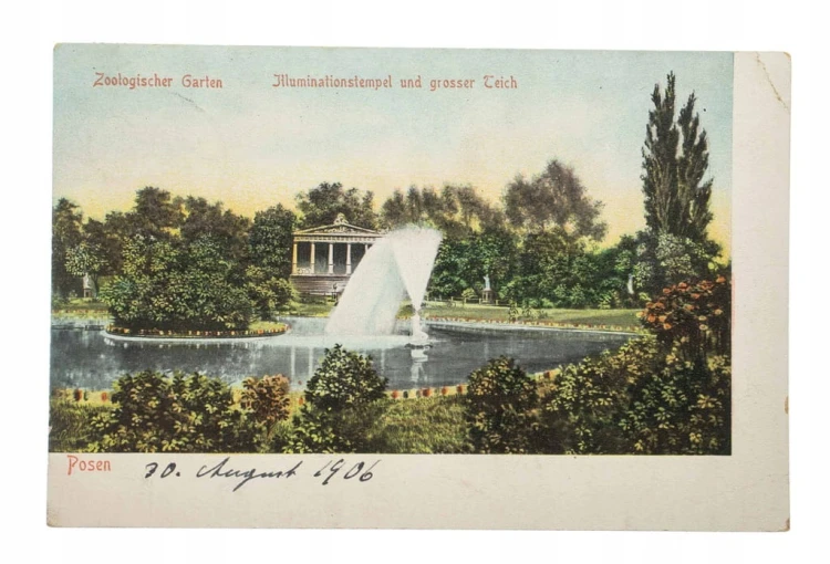 POZNAŃ - OGRÓD ZOOLOGICZNY, FONTANNA 1906