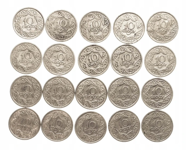 ZESTAW MONET 10 GROSZY 1923 ROK (20 SZTUK) NR 3