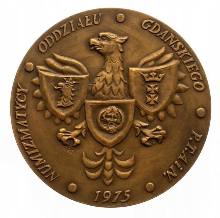 MEDAL ST.ŻEROMSKI NUMIZMATYCY OD. GDAŃS PTAIN 1975
