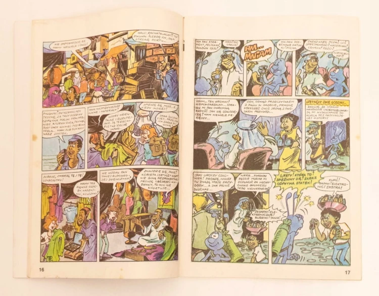 STARY KOMIKS W POGONI ZA CZARNYM KLEKSEM 1989