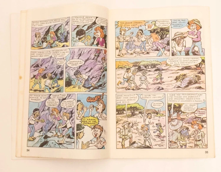 STARY KOMIKS W POGONI ZA CZARNYM KLEKSEM 1989