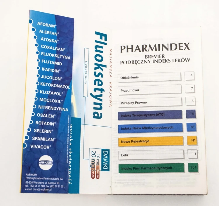 STARY PODRĘCZNY INDEKS LEKÓW PHARMINDEX 2004