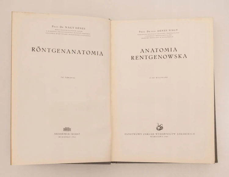 STARA KSIĄŻKA ANATOMIA RENTGENOWSKA 1961