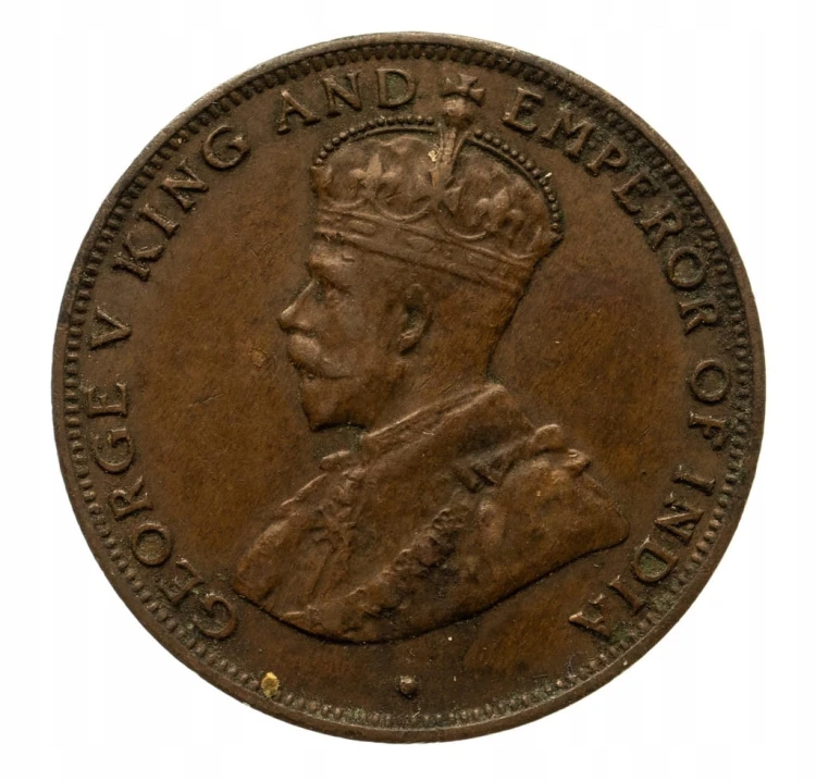 HONG-KONG 1 CENT 1933 ROK JERZY V st.3+