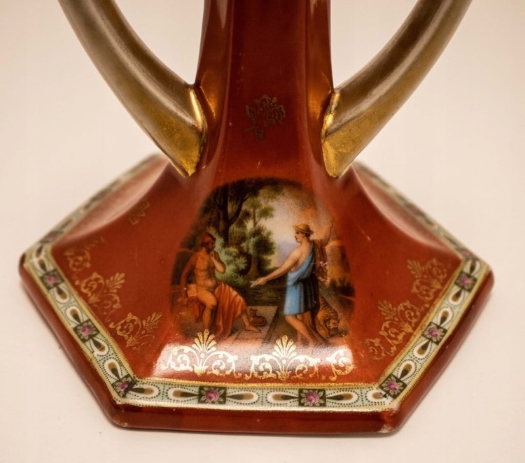 STARY ŚWIECZNIK PORCELANOWY WIEDEŃ