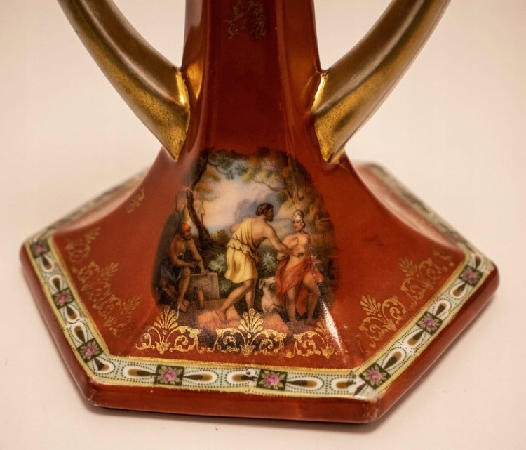 STARY ŚWIECZNIK PORCELANOWY WIEDEŃ