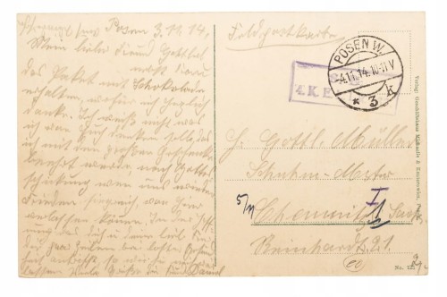 POZNAŃ ZAMEK CESARSKI FELDPOST 1914