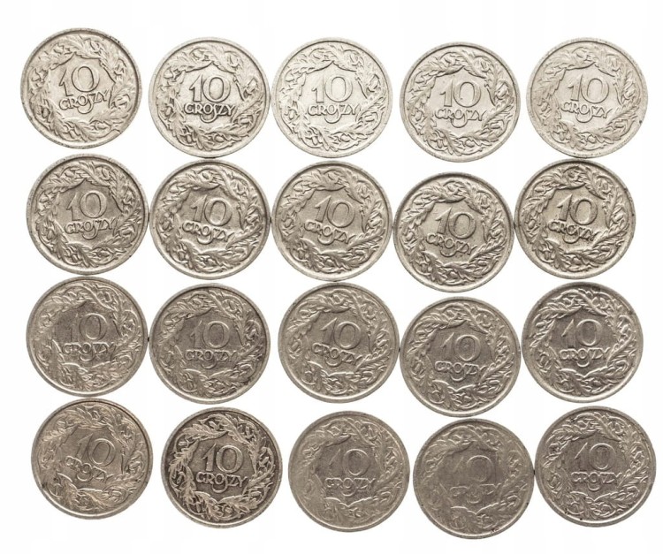 ZESTAW MONET 10 GROSZY 1923 ROK (20 SZTUK) NR 5