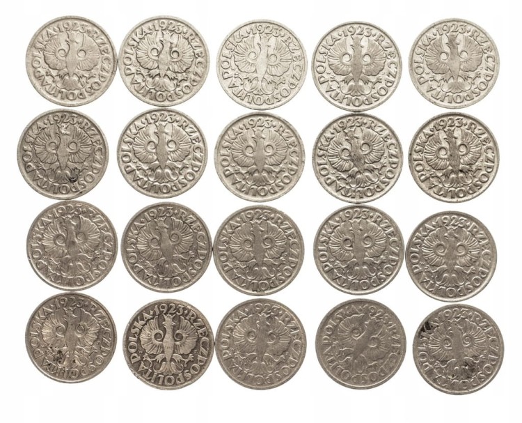 ZESTAW MONET 10 GROSZY 1923 ROK (20 SZTUK) NR 5