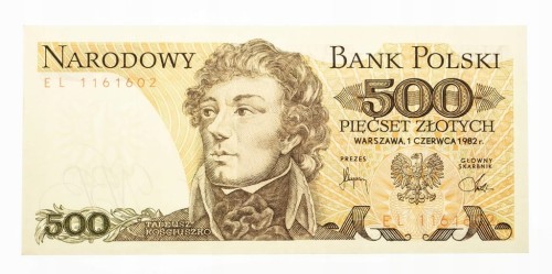 PRL 1944 - 1989, 500 ZŁOTYCH 1.06.1982, seria EL.