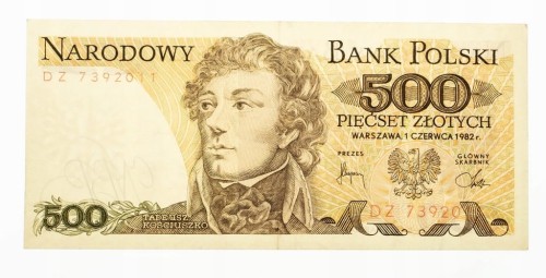 PRL 1944 - 1989, 500 ZŁOTYCH 1.06.1982, seria DZ.