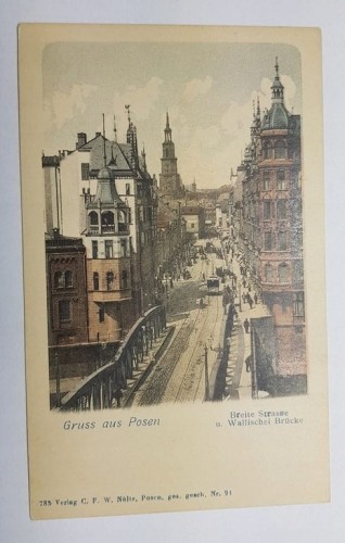 POZNAŃ MOST CHWALISZEWSKI UL.SZEROKA pocz.XX w.