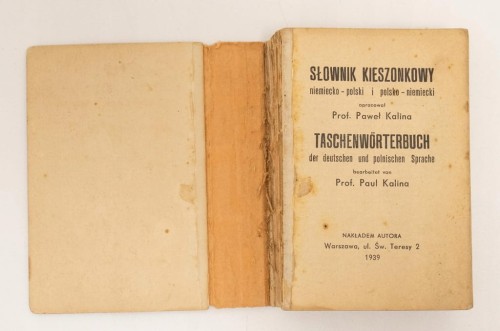 STARA KSIĄŻKA SŁOWNIK NIEMIECKO - POLSKI 1939