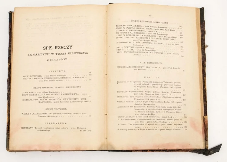 STARA KSIĄŻKA BIBLIOTEKA WARSZAWSKA TOM I 1905