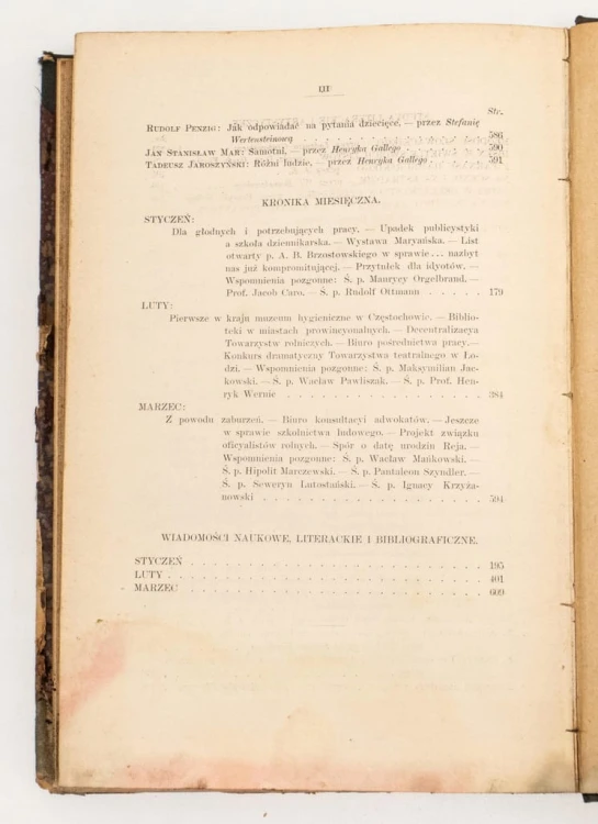 STARA KSIĄŻKA BIBLIOTEKA WARSZAWSKA TOM I 1905