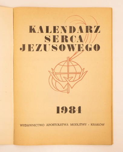 STARA KSIĄŻKA KALENDARZ SERCA JEZUSOWEGO 1984