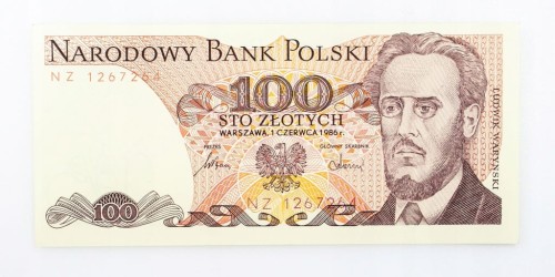 100 ZŁOTYCH 1986 ROK s. NZ st. 1