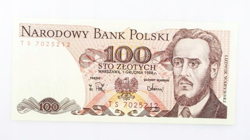 100 ZŁOTYCH 1988 ROK s. TS st. 1