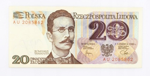 20 ZŁOTYCH 1982 ROK s. AU st. 2