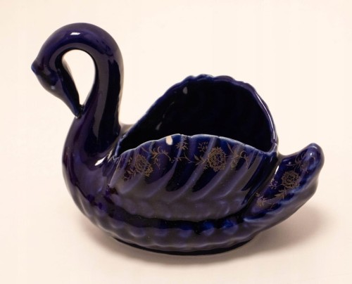 STARA PORCELANOWA MISECZKA ŁABĘDŹ