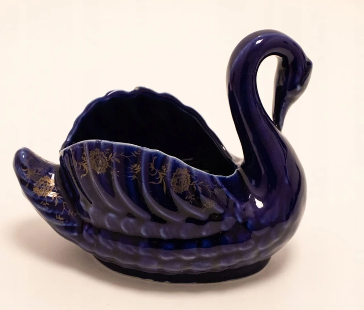 STARA PORCELANOWA MISECZKA ŁABĘDŹ