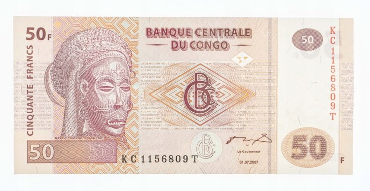 KONGO 50 FRANCS 2007 r. st. 1