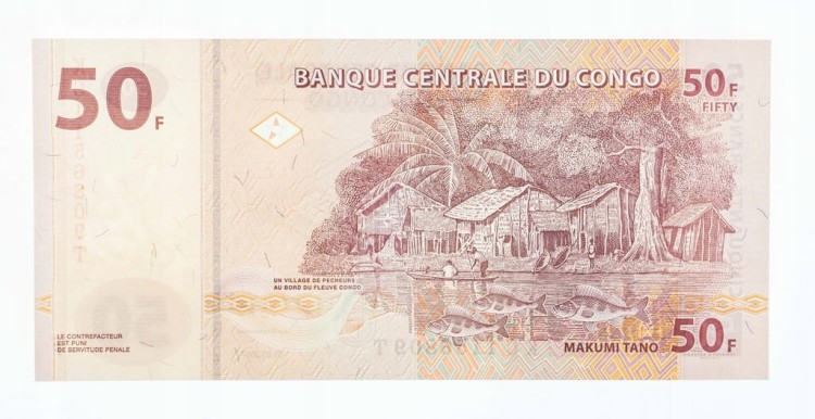 KONGO 50 FRANCS 2007 r. st. 1