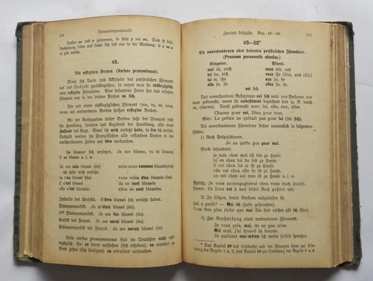 STARA KSIĄŻKA FRANZOSISCHES ELEMENTARBUCH 1917