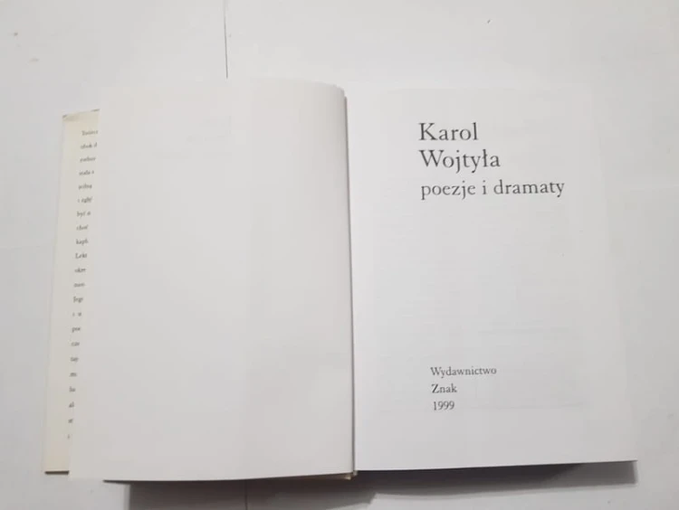 STARA KSIĄŻKA KAROL WOJTYŁA POEZJE I DRAMATY 1999