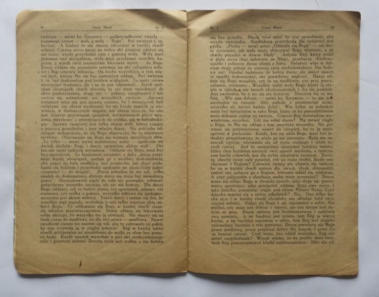 STARY MIESIĘCZNIK CZEŚĆ MARYI STYCZEŃ 1928 NR 1