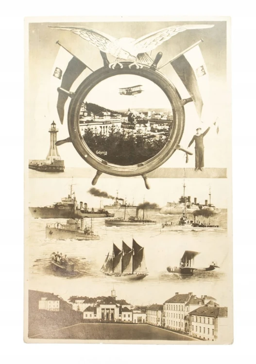 GDYNIA - LATARNIA, STATEK fot. DURCZYKIEWICZ 1937