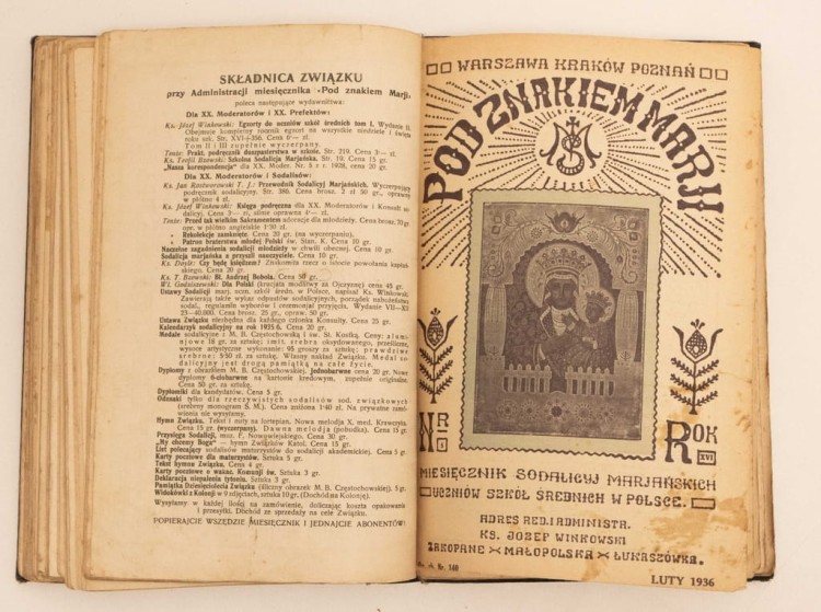 ZBIÓR MIESIĘCZNIKA POD ZNAKIEM MARJI 1934-1936