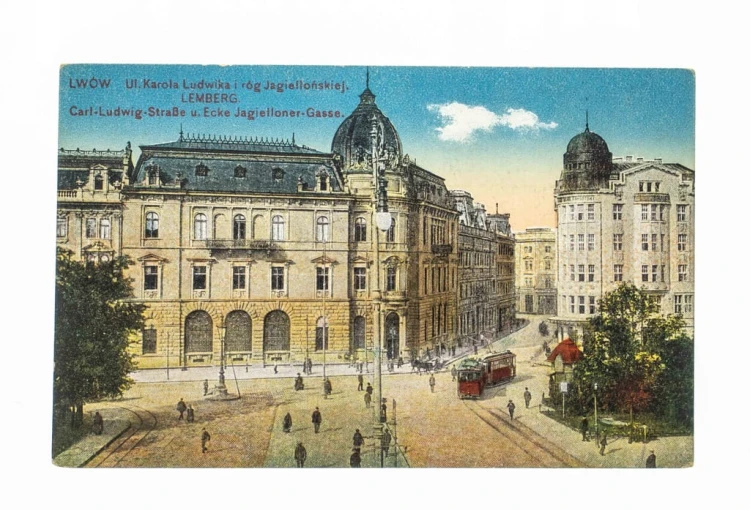 LWÓW - UL. KAROLA LUDWIKA, UL. JAGIELLOŃSKA 1917