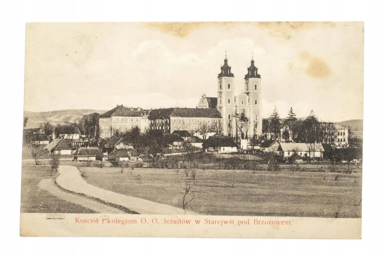 BRZOZOWO - STARA WIEŚ, KOŚCIÓŁ JEZUITÓW 1914
