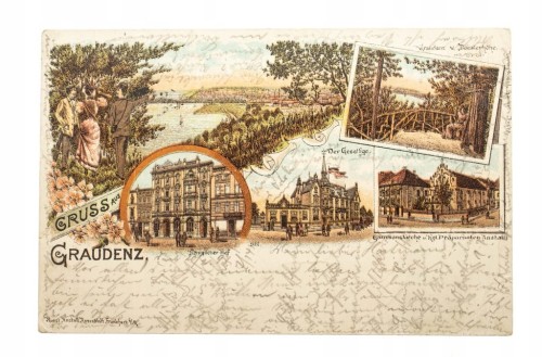 GRUDZIĄDZ - RYNEK, WIDOK OGÓLNY 1898