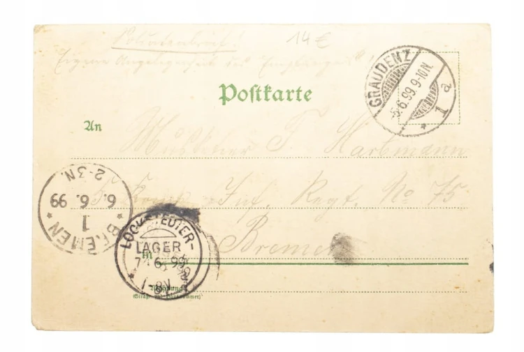 GRUDZIĄDZ - KOSZARY WOJSKOWE 1899