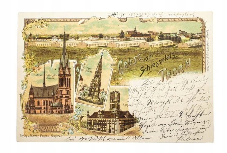 TORUŃ - RATUSZ, KOŚCIÓŁ, KOSZARY 1899