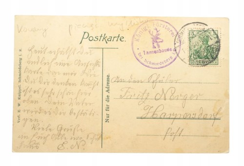 KOWARY - SCHRONISKO, LEŚNICZÓWKA TANNENBAUDE 1910