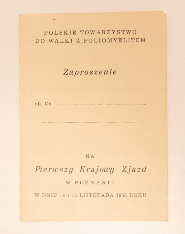 I ZJAZD POL. TOW. DO WALKI Z POLIOMYELITEM 1958