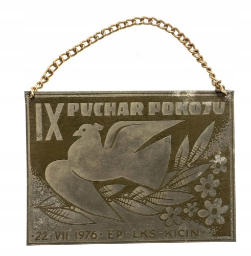 PLAKIETA IX PUCHAR 1976 LKS KICIN