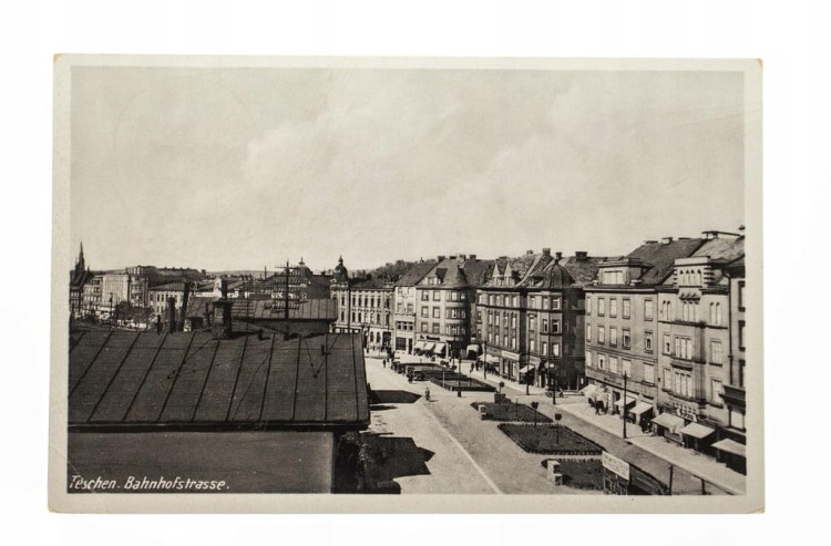 CIESZYN - ULICA DWORCOWA (BAHNHOFSTRASSE) 1942