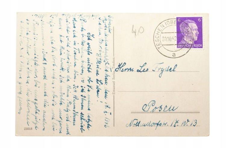 CIESZYN - ULICA DWORCOWA (BAHNHOFSTRASSE) 1942