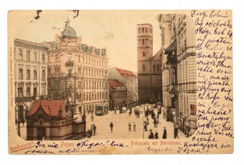 POZNAŃ PLAC I KOŚCIÓŁ ŚW. PIOTRA 1900