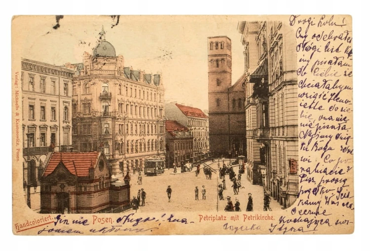 POZNAŃ PLAC I KOŚCIÓŁ ŚW. PIOTRA 1900