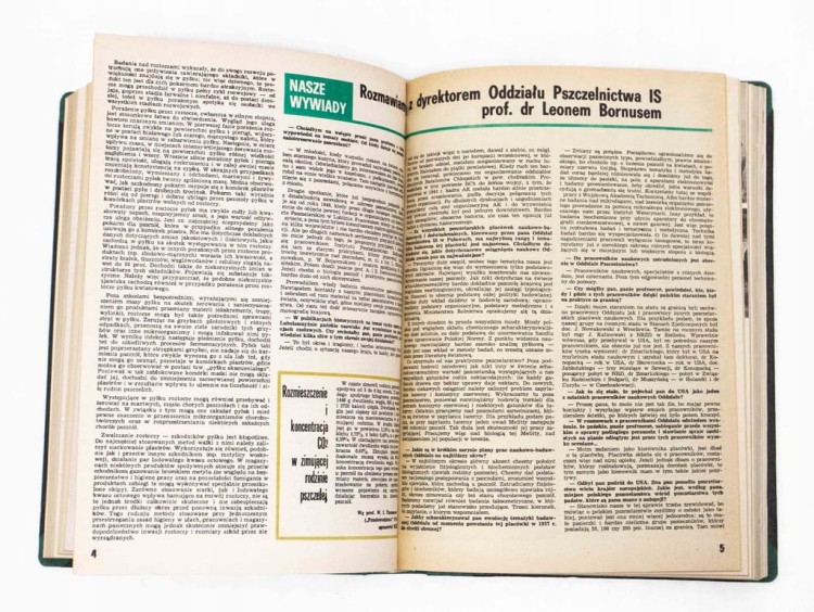 STARE CZASOPISMO - PSZCZELARSTWO, ROCZNIK 1974 / 1975