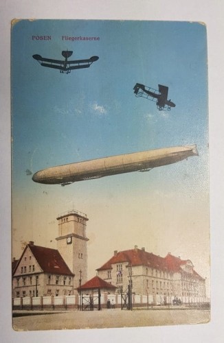POZNAŃ ŁAWICA LOTNISKO STEROWIEC SAMOLOTY 1917